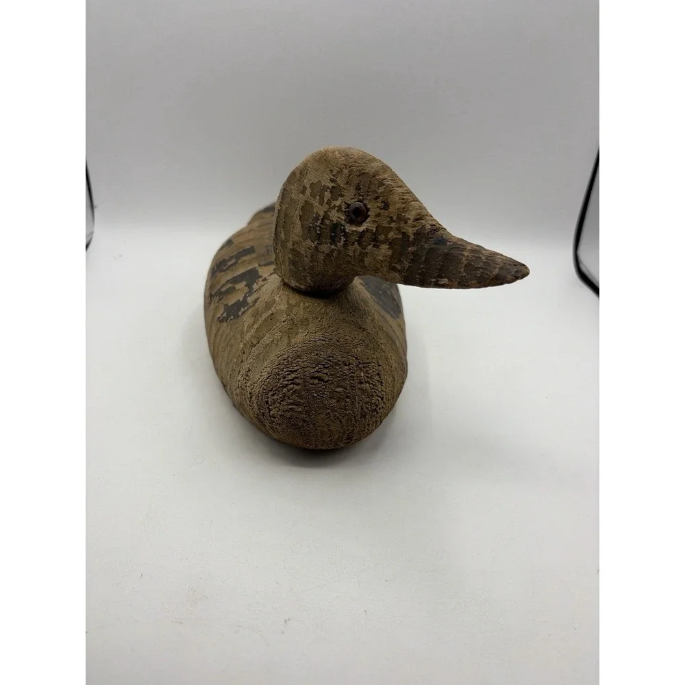 Vintage Hand Carved Working Duck Decoy Canvasback Redhead Style Folk Art